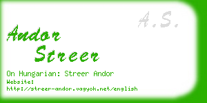 andor streer business card
